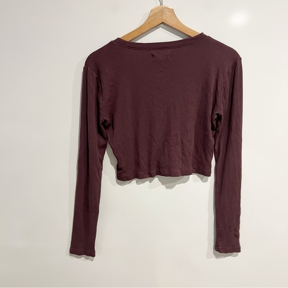 Madewell Fine Ribbed Supercrop Crewneck Long-Sleeve Tee - Picture 6 of 13
